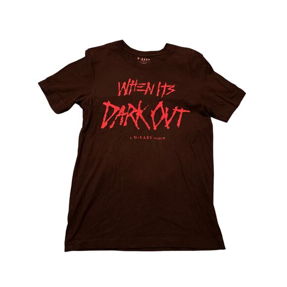 G-Eazy Men's Size Medium When It's Dark Out Album Black Red Short Sleeve - Picture 1 of 4